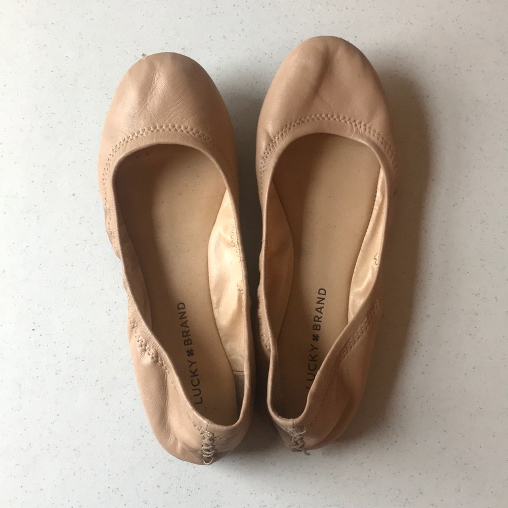 Smooth leather flats